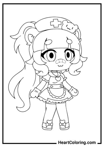 Cute doctor - Gacha Life Coloring Pages