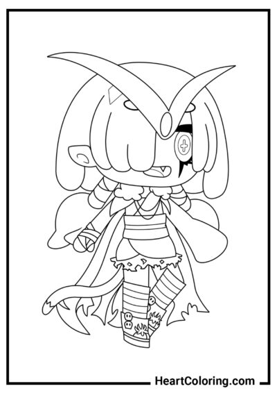 Girl in Egyptian costume - Gacha Life Coloring Pages