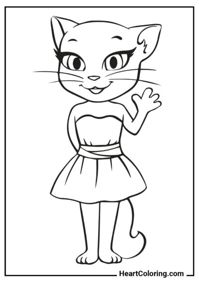 Angela Parlante - Dibujos de Gatos y Gatitos para Colorear