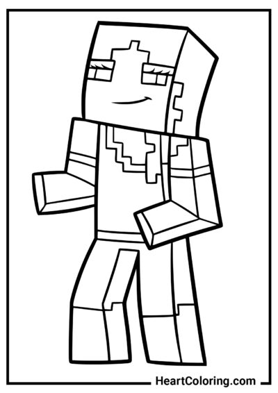 Alex che balla - Disegni di Minecraft da Colorare