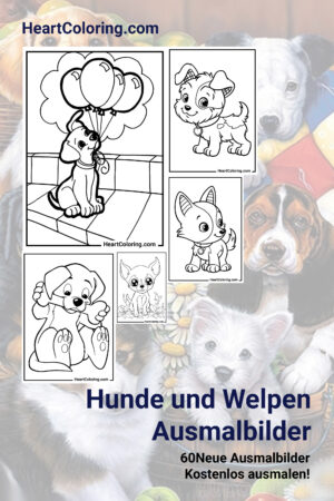 Die besten Malvorlagen mit Hunden und Welpen - kostenlos ausdrucken