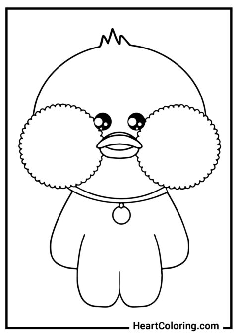 Fofa patinha de pato - Desenhos do Pato LaLafanfan para Colorir