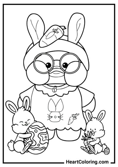 Bunny Lalafanfan - Desenhos do Pato LaLafanfan para Colorir