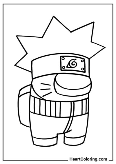 Naruto - Dibujos de Among Us para Colorear