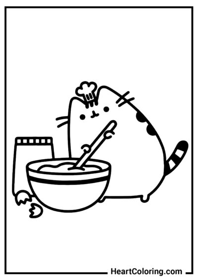 Küchenmeisterin - Pusheen Ausmalbilder