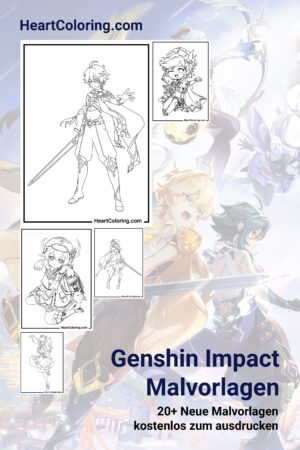 Genshin Impact Malvorlagen