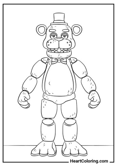 Animatronic Freddy Fazbear - Ausmalbilder von Five Nights at Freddy’s