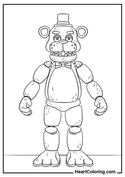 Animatronic Freddy Fazbear - Ausmalbilder von Five Nights at Freddy’s