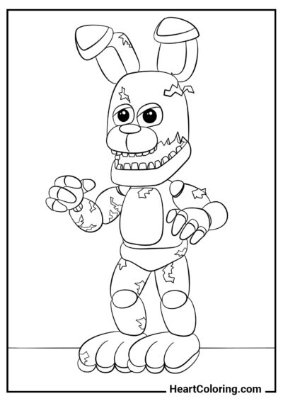 Bonnie maléfique - Coloriages Five Nights at Freddy’s