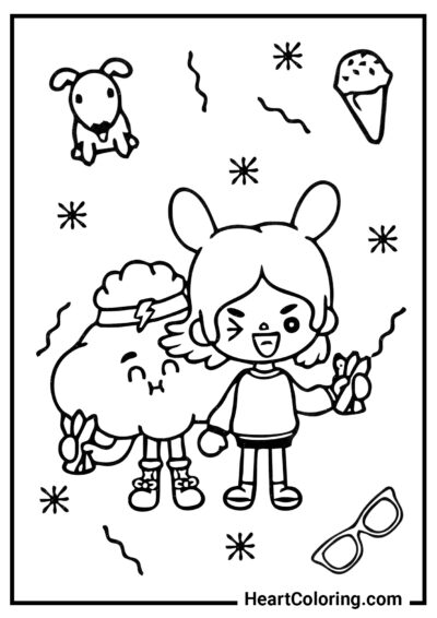 Personagens do Toca Life - Desenhos de Toca Boca para colorir