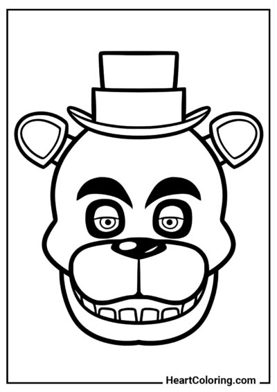 Freddys Kopf - Ausmalbilder von Five Nights at Freddy’s