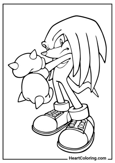 Knuckles l’Echidna - Disegni di Sonic da Colorare