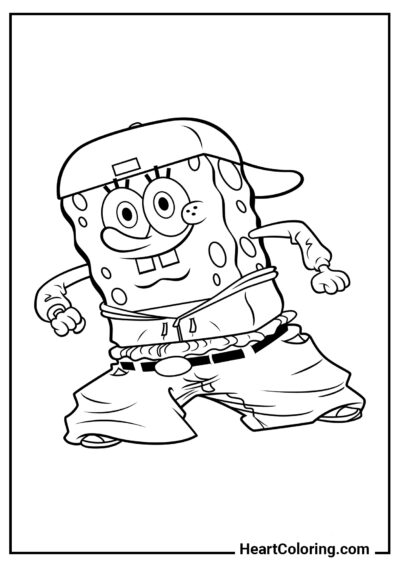 SpongeBob Rapper - Ausmalbilder SpongeBob Schwammkopf