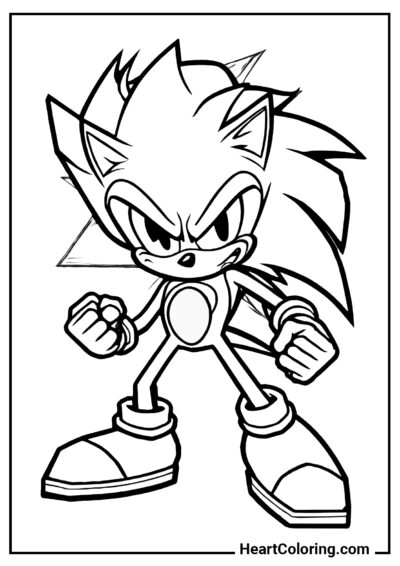 Sonic in battaglia - Disegni di Sonic da Colorare