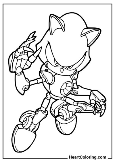 Metal Sonic - Disegni di Sonic da Colorare