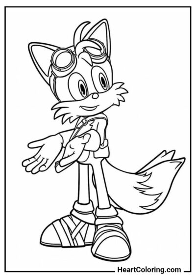 Tails è confuso - Disegni di Sonic da Colorare