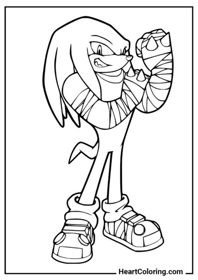 Knuckles il fortissimo - Disegni di Sonic da Colorare