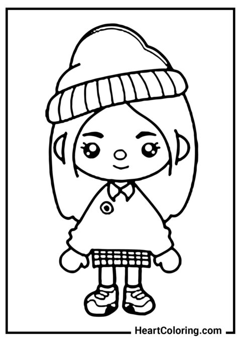 Vestido para passeio - Desenhos de Toca Boca para colorir