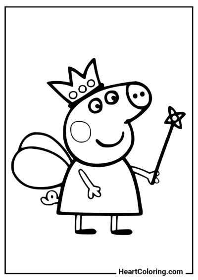 Feenprinzessin - Ausmalbilder von Peppa Pig