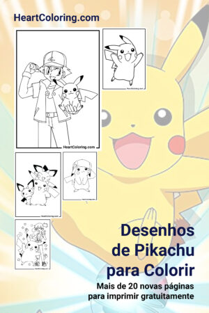 Desenhos de Pikachu para Colorir