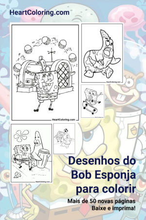 Desenhos do Bob Esponja para imprimir e colorir