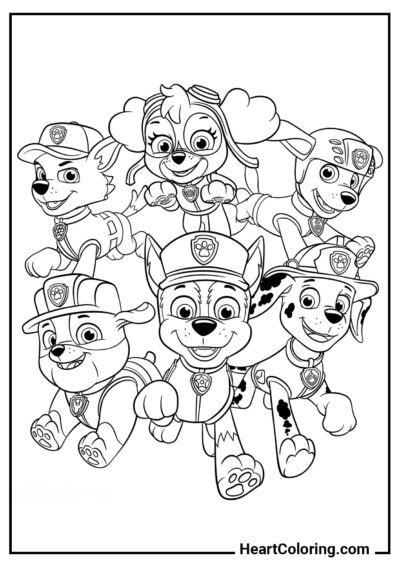 Team tapferer Welpen - PAW Patrol Ausmalbilder