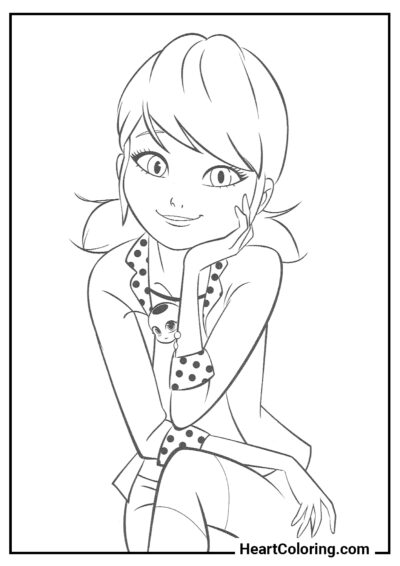 Linda Marinette - Desenhos do Ladybug para Colorir