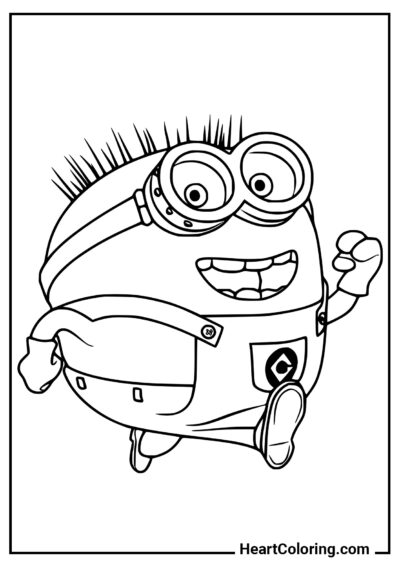 Atleta rechonchudo - Desenhos de Minions para Colorir