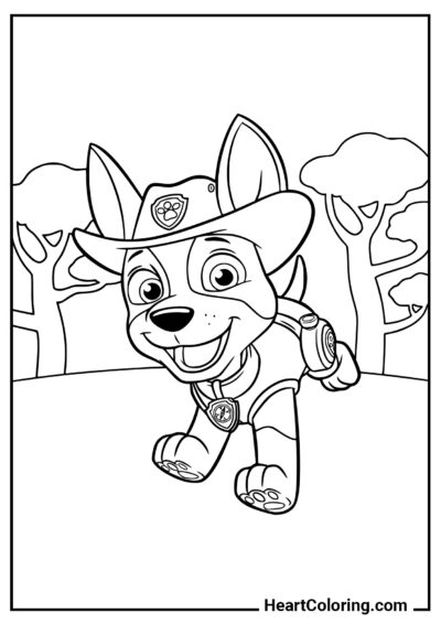 Glücklicher Tracker - PAW Patrol Ausmalbilder