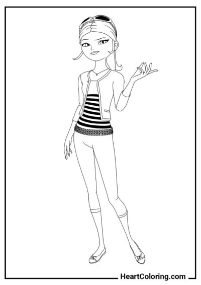 Chloé Arrogante - Desenhos do Ladybug para Colorir