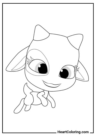 Ziggy – Kwami da paixão - Desenhos do Ladybug para Colorir