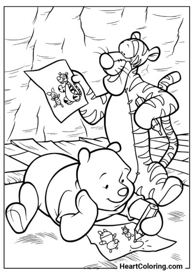 Artisti emergenti - Disegni di Winnie The Pooh da Colorare