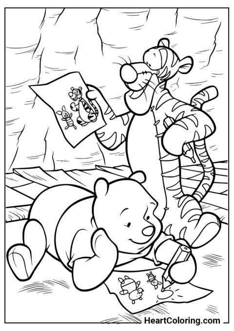 Artisti emergenti - Disegni di Winnie The Pooh da Colorare