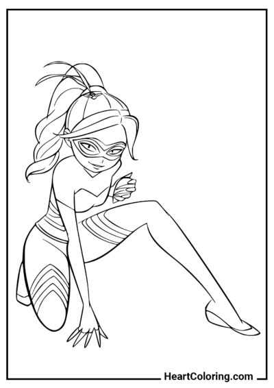 Abelha Rainha - Desenhos do Ladybug para Colorir