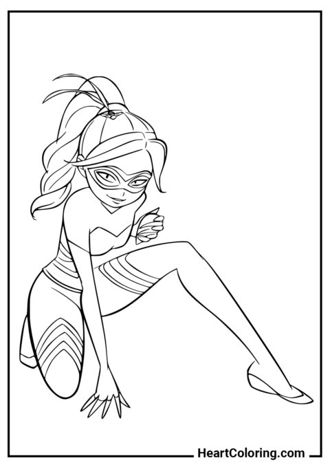 Abelha Rainha - Desenhos do Ladybug para Colorir