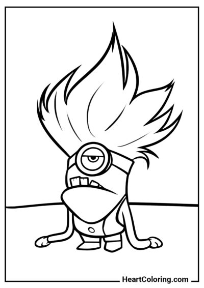 Minion mutante - Desenhos de Minions para Colorir