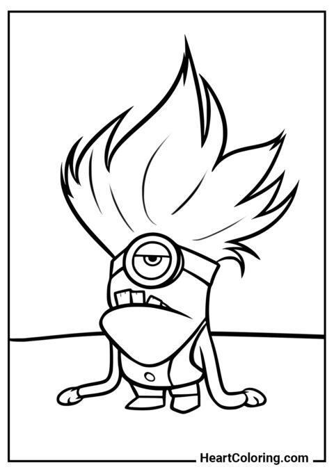 Minion mutante - Desenhos de Minions para Colorir