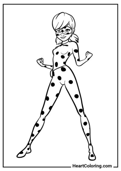 Ladybug corajosa - Desenhos do Ladybug para Colorir