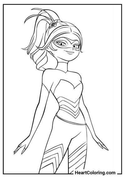 Linda Abelha Rainha - Desenhos do Ladybug para Colorir