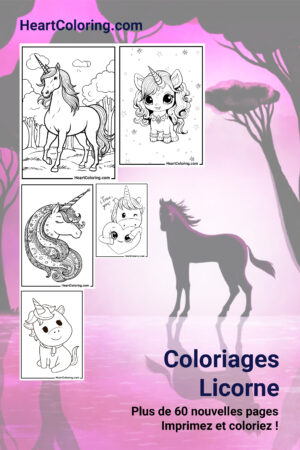 Coloriages de Licorne gratuits à imprimer