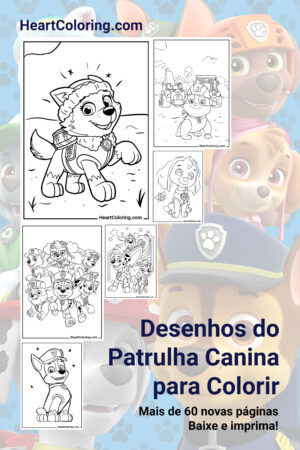 Desenhos do Patrulha Canina para Colorir