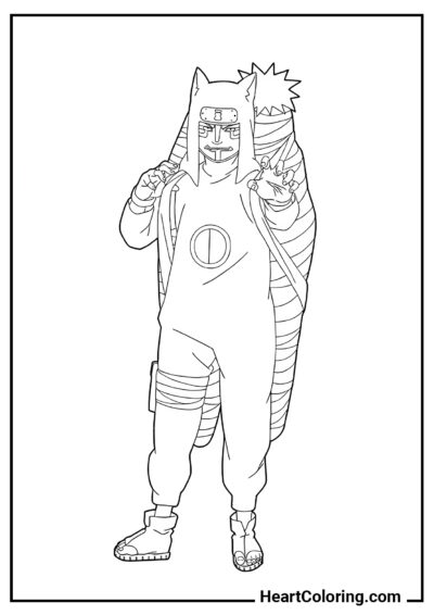 Kankuro Shinobi da Areia Oculta - Desenhos do Naruto para Colorir