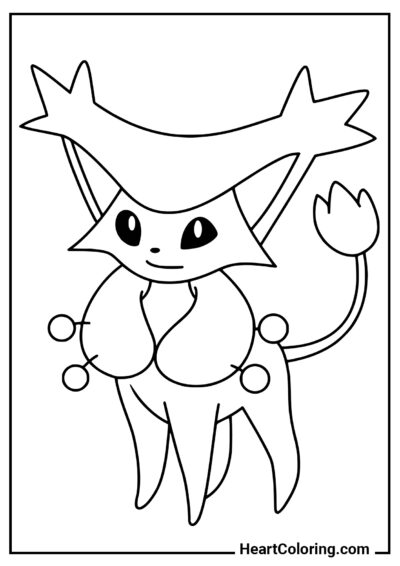 Delcatty - Dibujos de Pokémon para Colorear