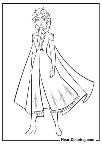 Rainha de Arendelle - Desenhos de Frozen para Colorir