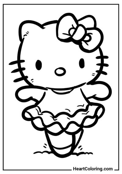 Kitty Ballerina - Ausmalbilder Hello Kitty