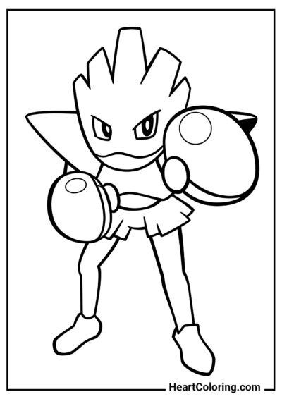 Hitmonchan - Dibujos de Pokémon para Colorear