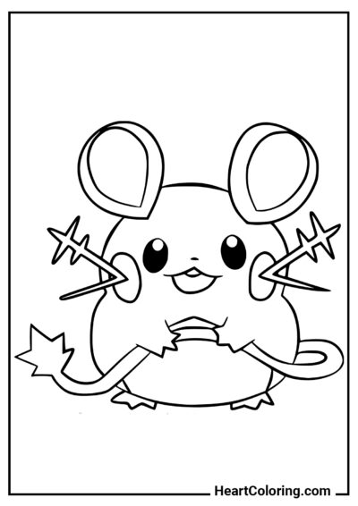 Dedenne - Dibujos de Pokémon para Colorear