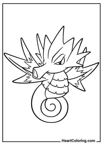 Seadra - Dibujos de Pokémon para Colorear