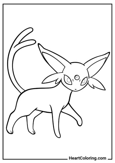 Espeon - Dibujos de Pokémon para Colorear