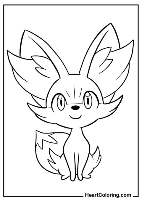 Fennekin - Dibujos de Pokémon para Colorear